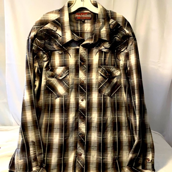 Rock & Roll Cowboy Other - Rock & Roll Cowboy Snap Dress Shirt Sz. XXL